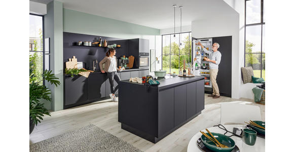 EINBAUKÜCHE - Schwarz, Design, Holzwerkstoff - Dieter Knoll
