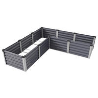 HOCHBEET 185/40,3/185 cm  - Anthrazit/Alufarben, Basics, Metall (185/40,3/185cm)