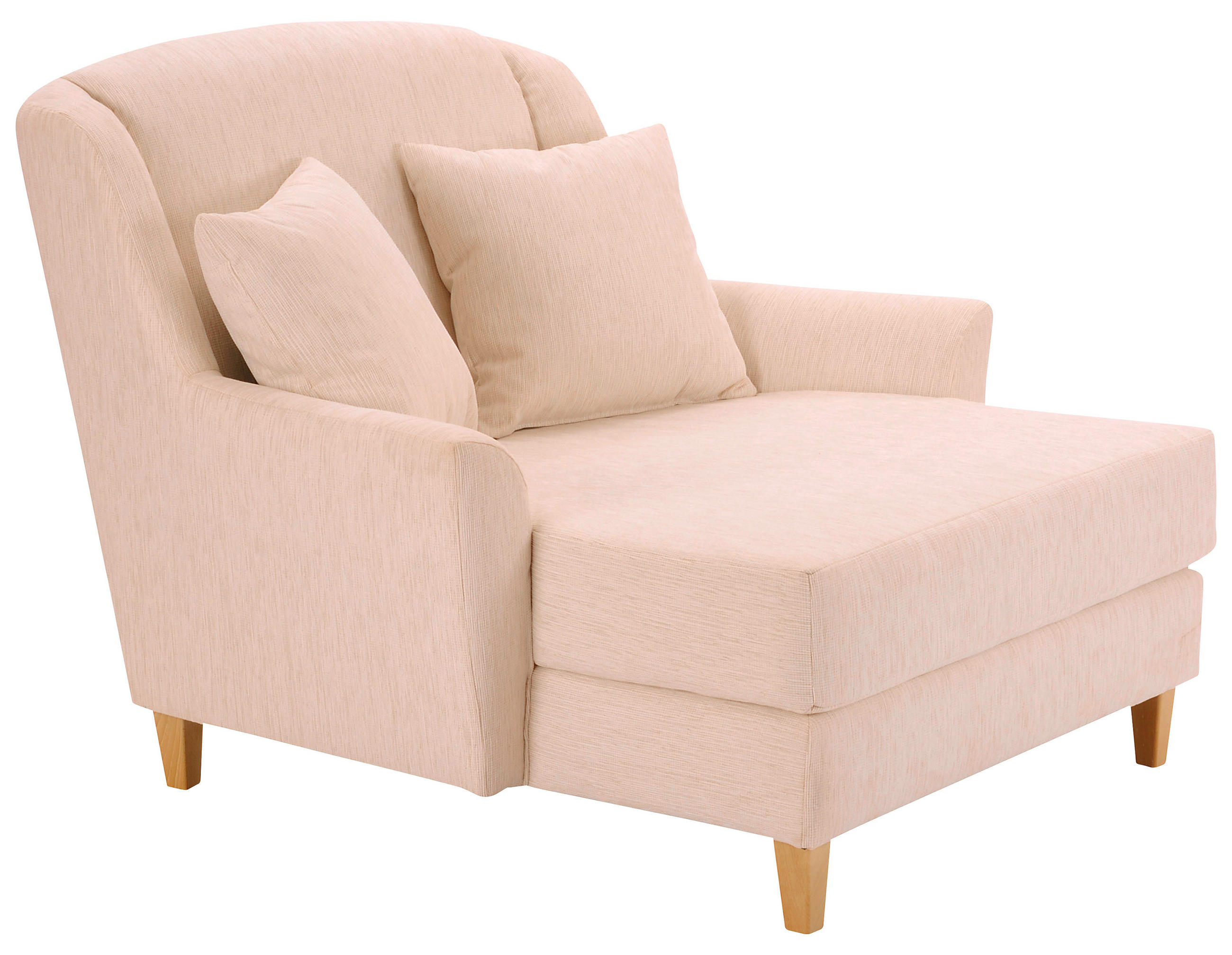 XXL-SESSEL in Struktur Creme  - Creme/Naturfarben, Modern, Holz/Holzwerkstoff (136/107/142cm) - Max Winzer