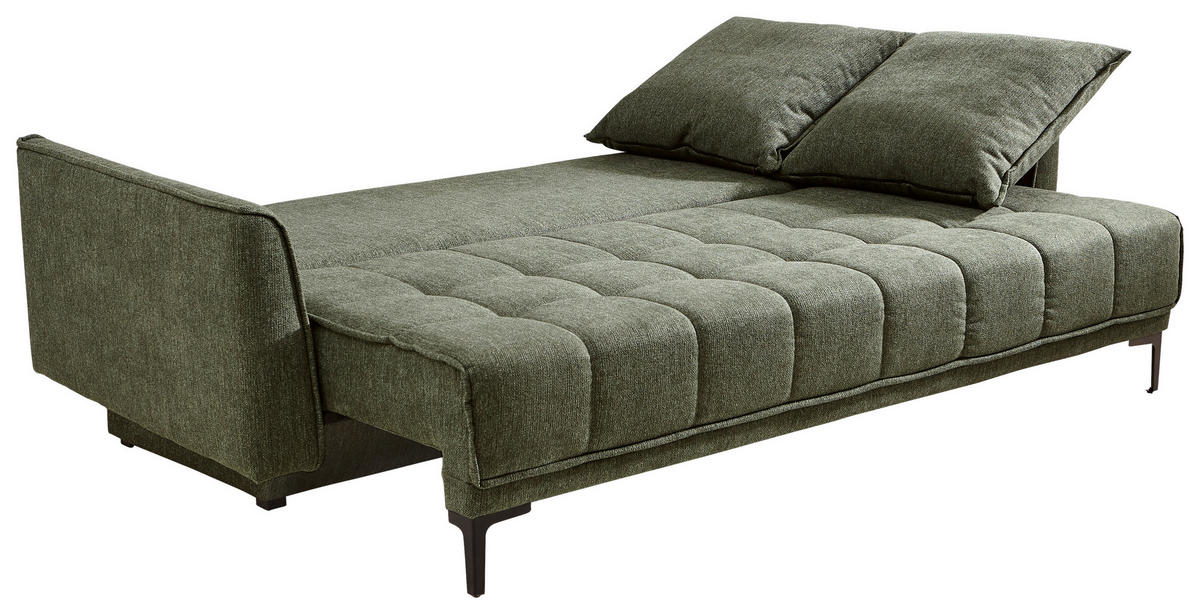 BÄDDSOFFA i flatväv grön  - grön/svart, Design, textil (235/70/108cm) - Livetastic