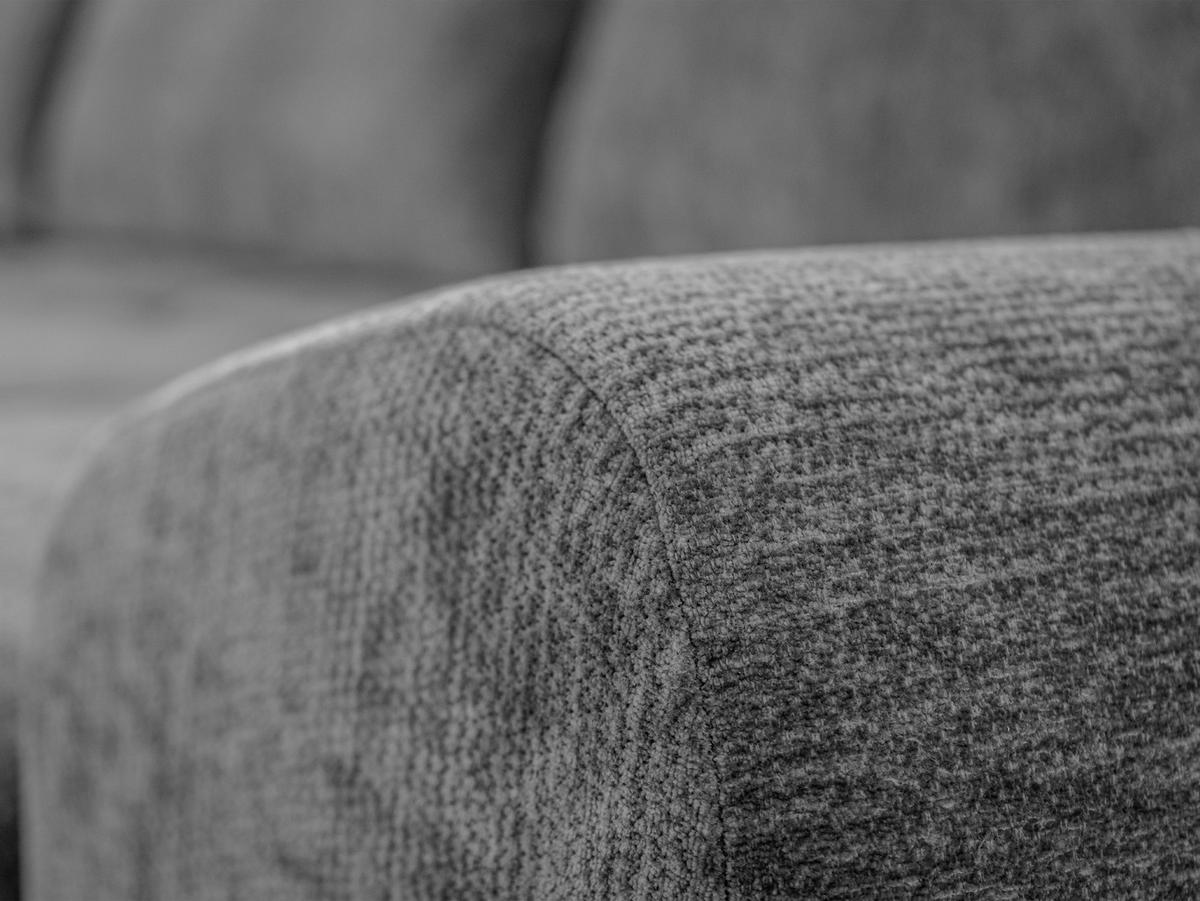 ECKSOFA  in Chenille Grau  - Chromfarben/Schwarz, KONVENTIONELL, Kunststoff/Textil (183/290cm) - Xora