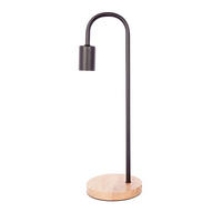 TISCHLEUCHTE - Schwarz, Trend, Holz/Metall (15/47/15cm) - Kayoom