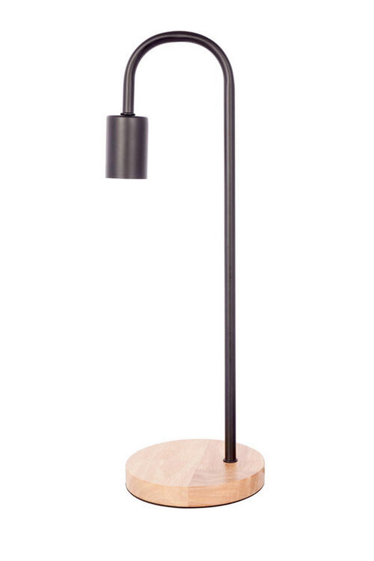 TISCHLEUCHTE - Schwarz, Trend, Holz/Metall (15/47/15cm) - Kayoom