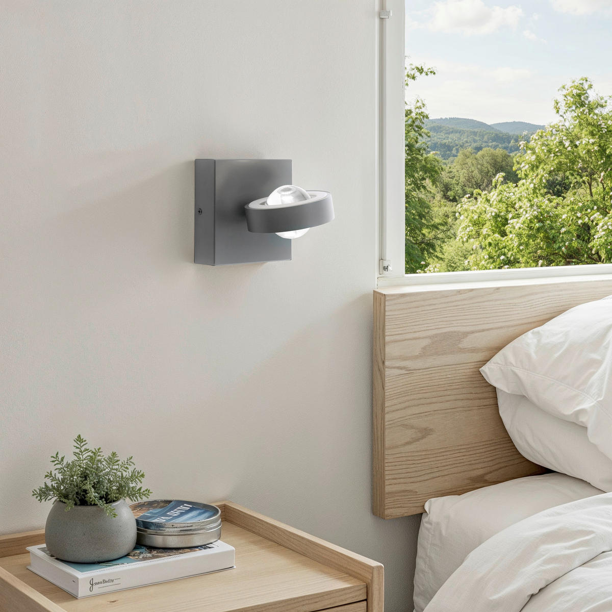 LED-WANDLEUCHTE - Anthrazit, Design, Metall (15,7/13/13cm) - Paul Neuhaus