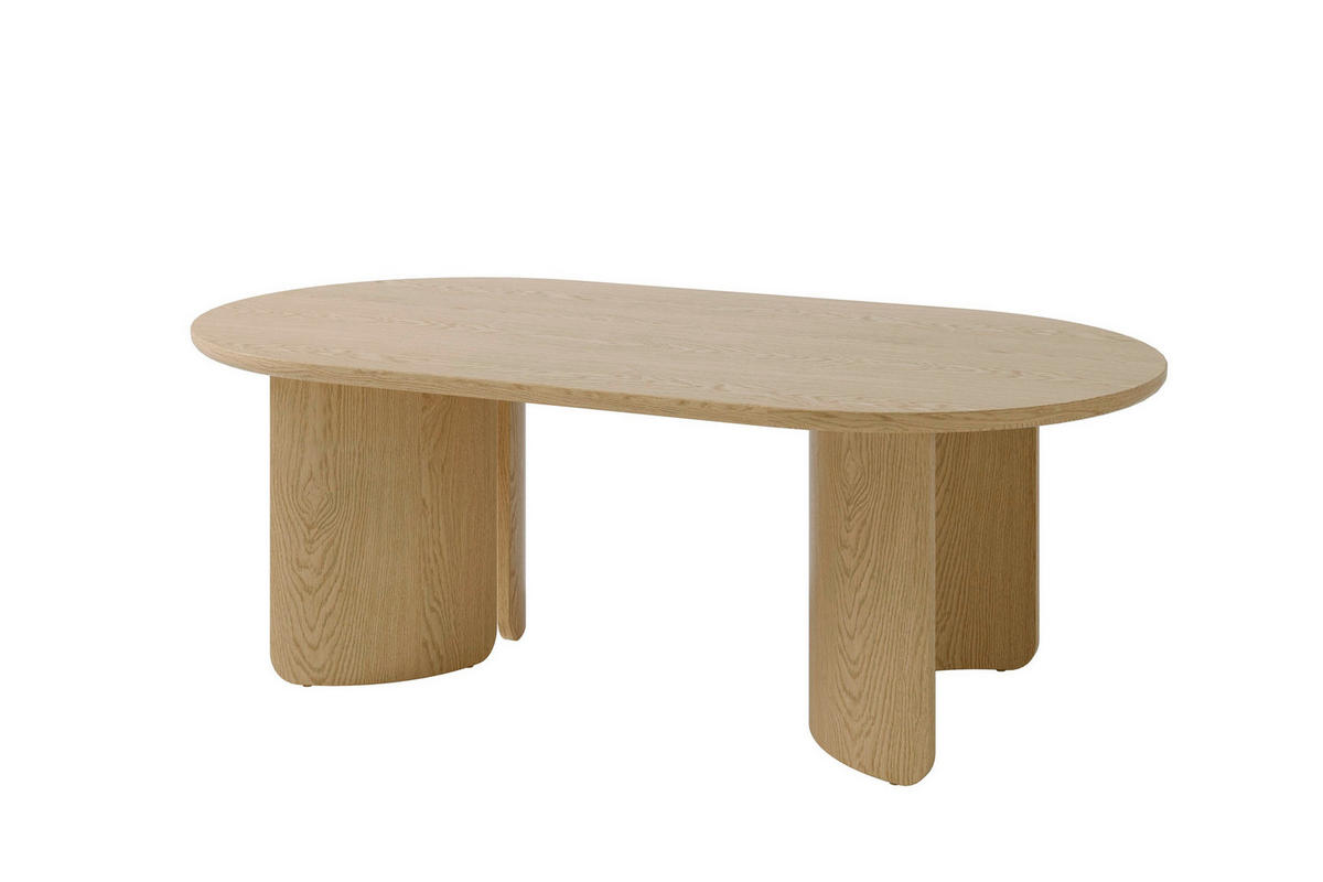 COUCHTISCH 110/60/41 cm Holzwerkstoff einfacher Aufbau, 2 in 1 Gestell  - Eiche Bianco, Modern, Holzwerkstoff (110/60/41cm) - MID.YOU