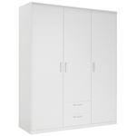 DREHTÜRENSCHRANK 157/194/54 cm 3-türig  - Silberfarben/Weiß, KONVENTIONELL, Holzwerkstoff/Kunststoff (157/194/54cm) - Xora