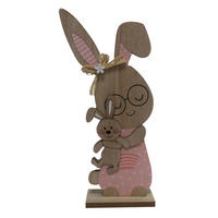 DEKOHASE - Pink/Naturfarben, LIFESTYLE, Naturmaterialien/Holzwerkstoff (12/31/4cm)