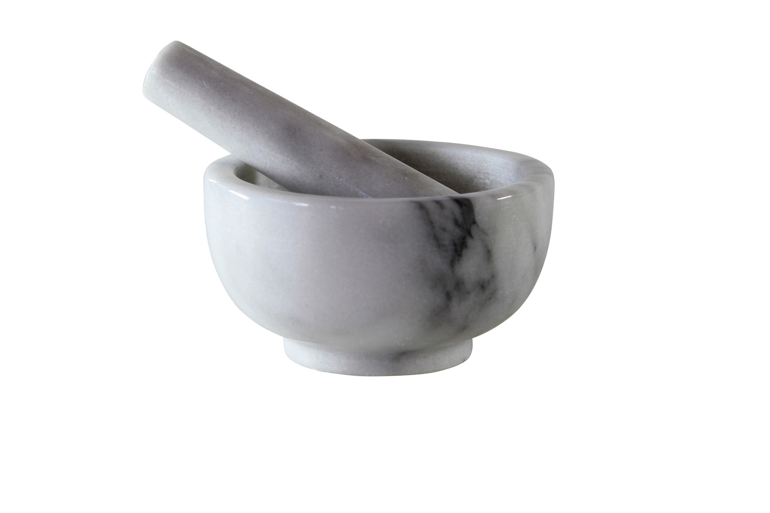 SET MOJAR ȘI PISTIL    - alb, Basics, piatră (11cm)