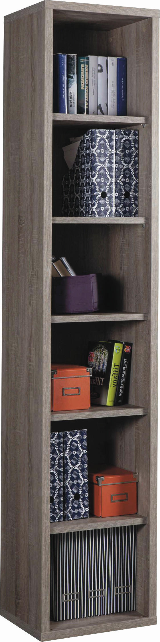 PISARNIŠKI REGAL 44/217/36 cm hrast sonoma  - hrast sonoma, Design, leseni material (44/217/36cm) - Carryhome