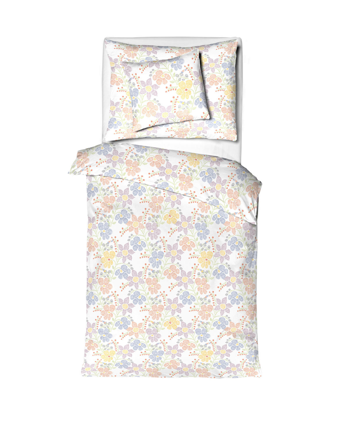 ÁGYNEMŰHUZAT-GARNITÚRA 140/200 cm  - színes, Basics, textil (140/200cm)