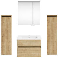 BADEZIMMER  in 122,4 cm  - Eichefarben/Weiß, KONVENTIONELL, Holzwerkstoff (122,4cm) - Puris