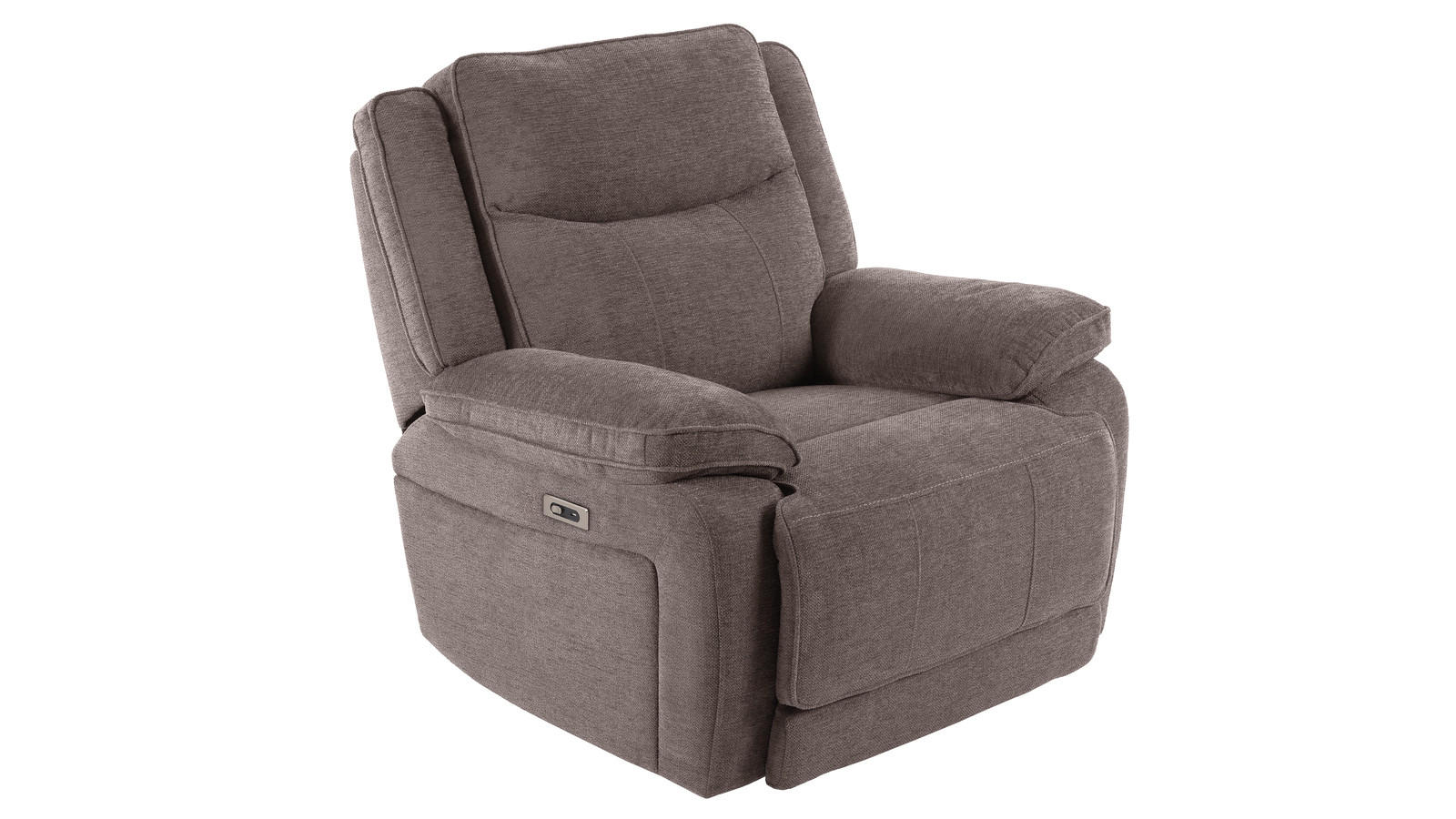 RELAXFÅTÖLJ i trä, metall, textil brun  - brun, Klassisk, metall/trä (100/103/102cm) - Best Price