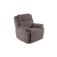 RELAXFÅTÖLJ i trä, metall, textil brun  - brun, Klassisk, metall/trä (100/103/102cm) - Best Price