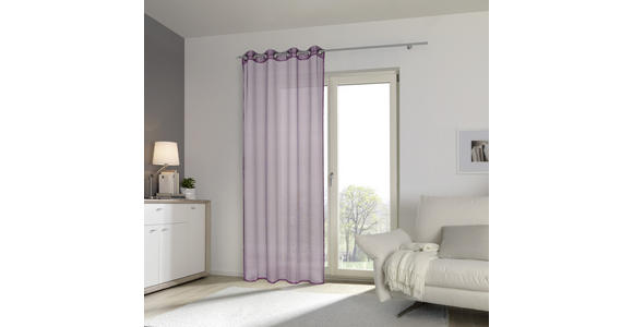 ÖSENVORHANG transparent - Lila, KONVENTIONELL, Textil (140/245cm) - Esposa