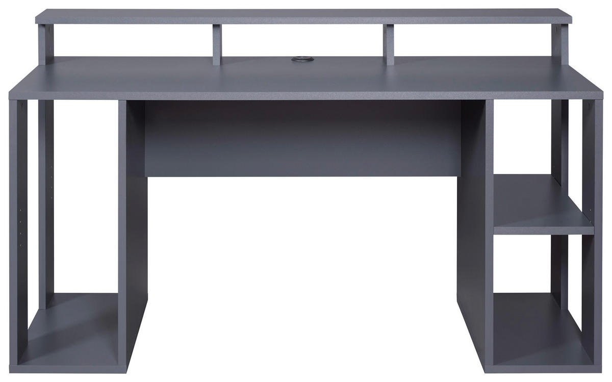SCHREIBTISCH 160/91/76,5 cm  in Anthrazit  - Anthrazit, KONVENTIONELL, Holzwerkstoff (160/91/76,5cm) - Boxxx