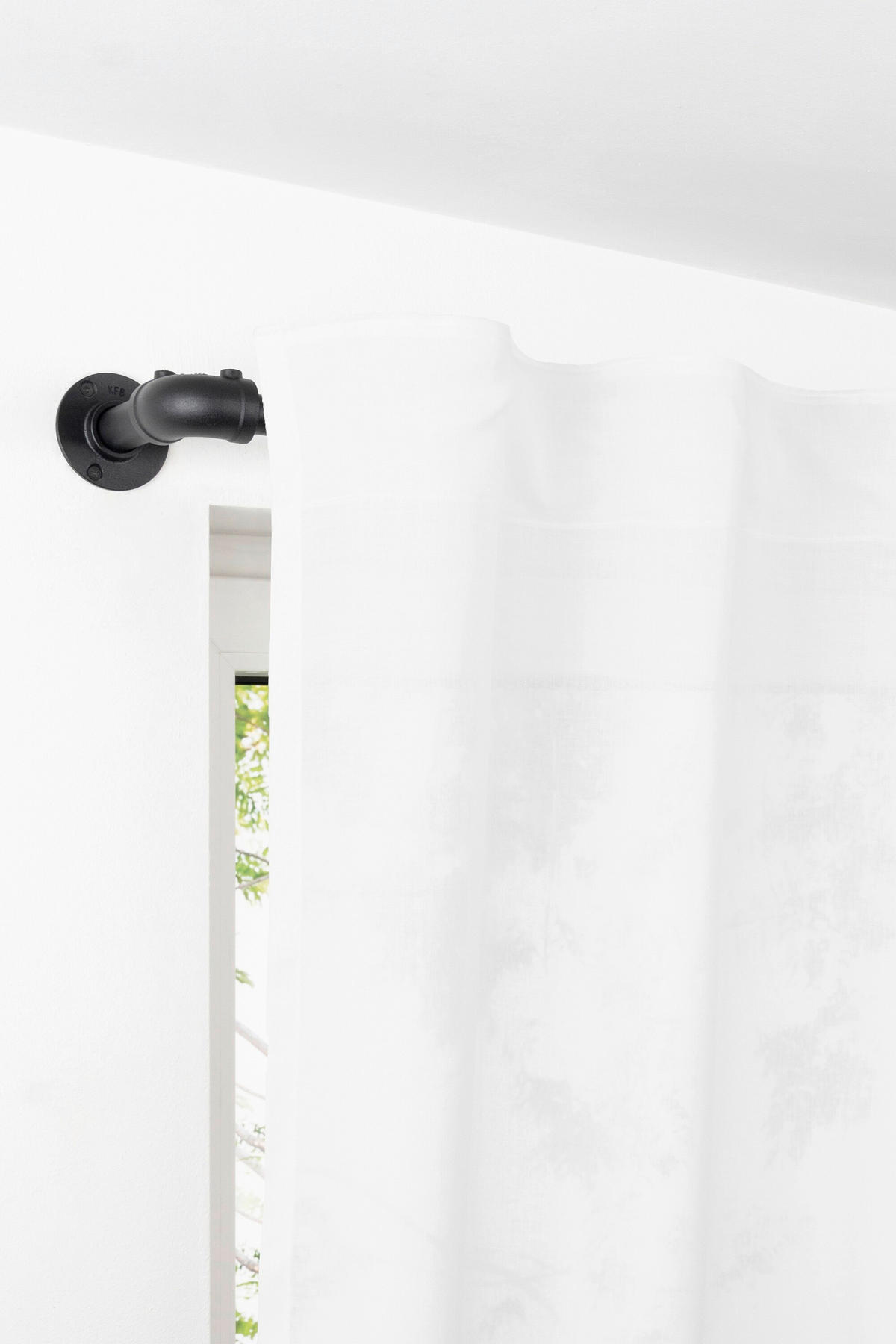 VORHANGSTANGENSET 160 cm  - Schwarz, Design, Metall (160cm)