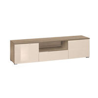COMODĂ TV 165/42/40 cm  - stejar Sonoma/bej, Basics, plastic/material pe bază de lemn (165/42/40cm) - Hom`in