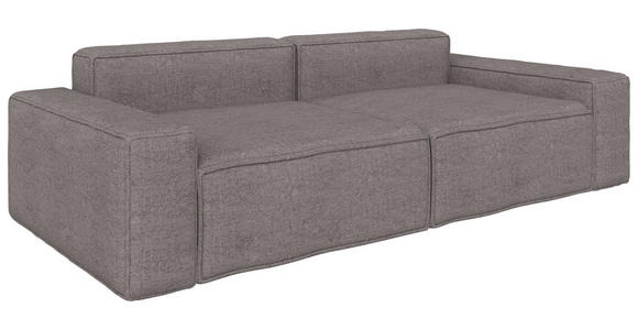 SCHLAFSOFA mit Liegefunktion, Schlafen auf Sitzhöhe, Rücken echt Webstoff Dunkelgrau - Dunkelgrau/Schwarz, KONVENTIONELL, Kunststoff/Textil (256/83/115cm) - Carryhome