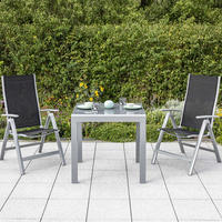 SET ZA BALKON Carrara kovina, tekstil   črna  črna    - črna, Romantika, kovina/tekstil - Gardenson