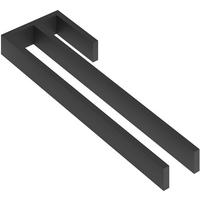 HANDTUCHHALTER Schwarz  - Schwarz, MODERN, Metall (11/3/39cm) - Dieter Knoll