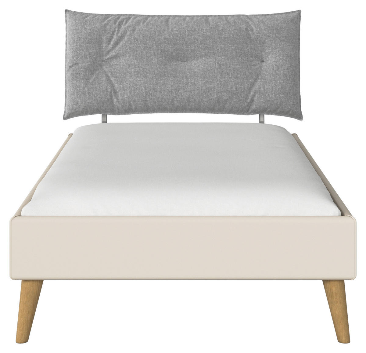 BETT 120/200 cm  in Champagner  - Wildeiche/Champagner, Design, Holz/Textil (120/200cm) - Carryhome