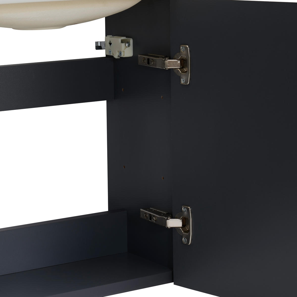 BADEZIMMER 3-teilig  in  - Kaschmir/Weiß Hochglanz, MODERN, Keramik/Holzwerkstoff (60/140/22cm) - MID.YOU