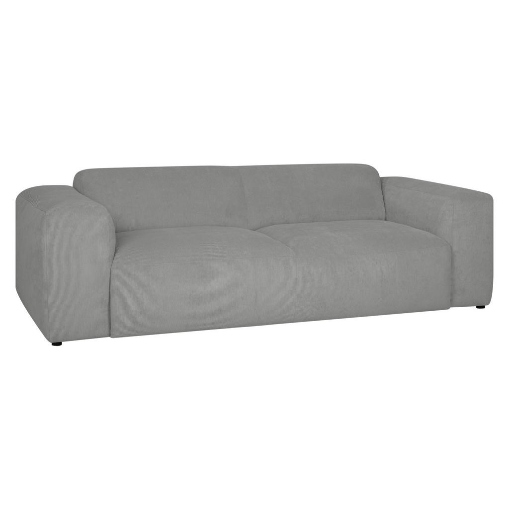 Thumbnail - Mid.you 3-Sitzer-Sofa Hannah, Hellgrau, Textil, 2-Sitzer, 247x75x104 cm, Made in EU, Wohnzimmer, Sofas & Couches, Sofas,...