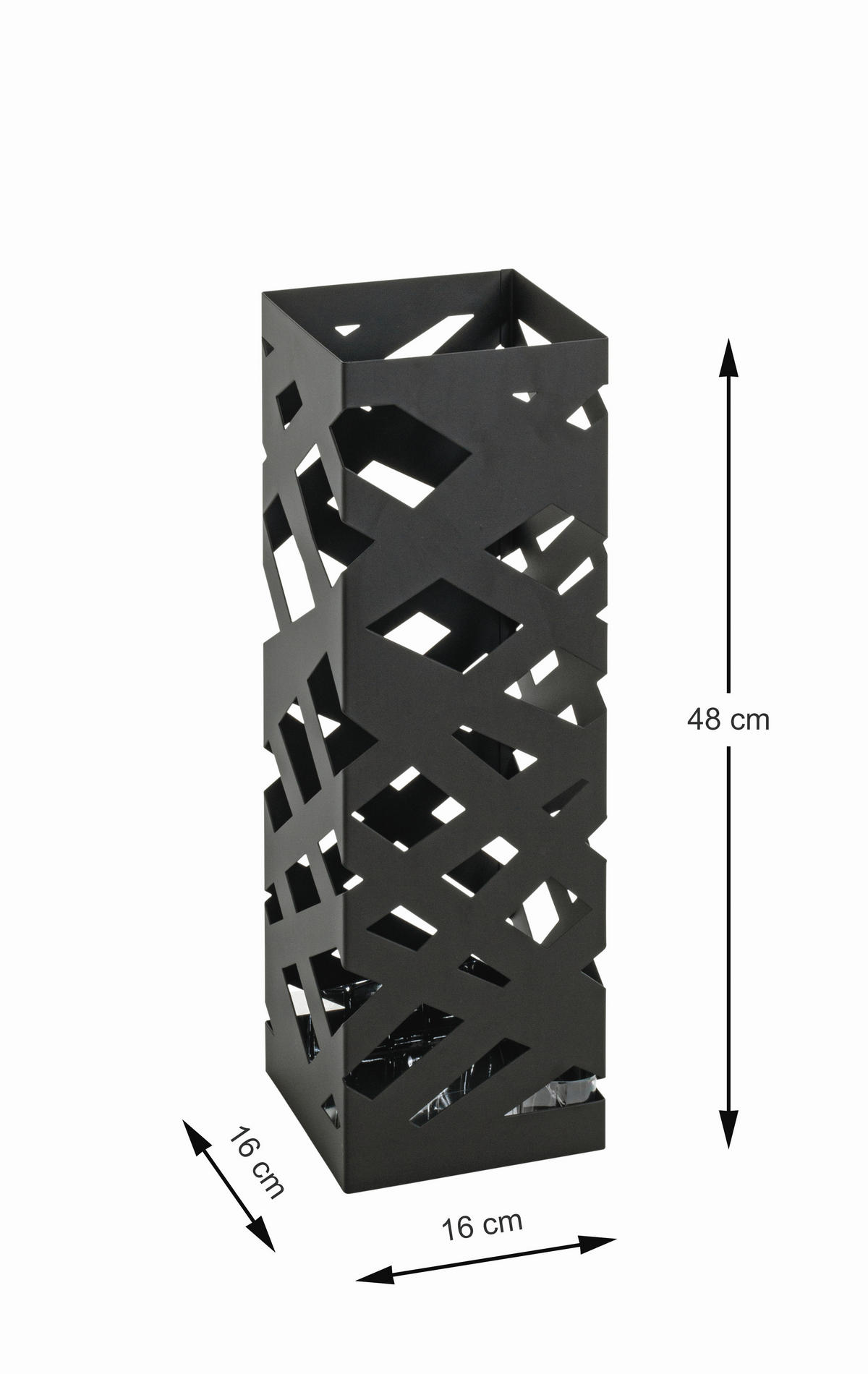 SCHIRMSTÄNDER Metall Schwarz  - Schwarz, Design, Metall (16/48/16cm)