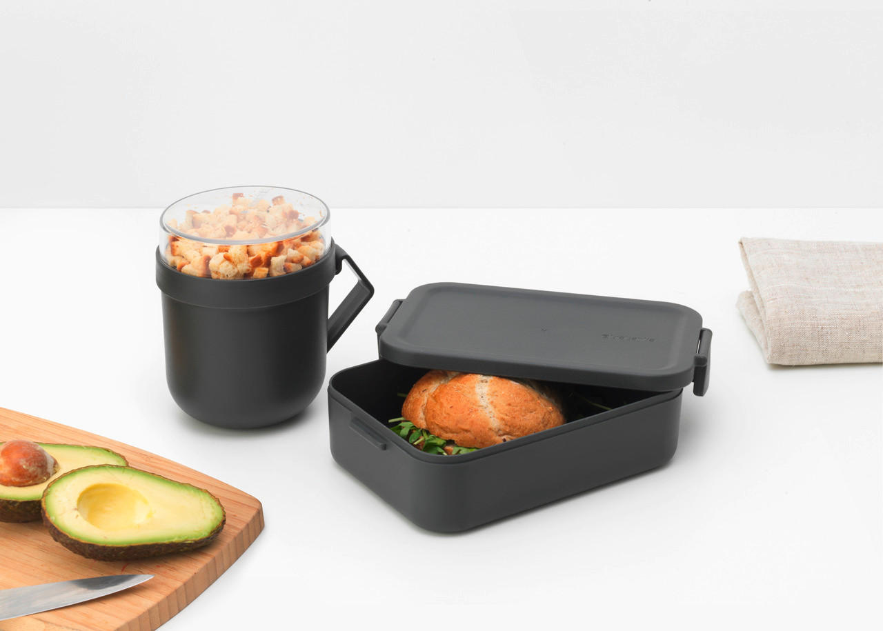 PAUSENSET - Dunkelgrau, Basics, Kunststoff (30.5/13/13.5cm) - Brabantia