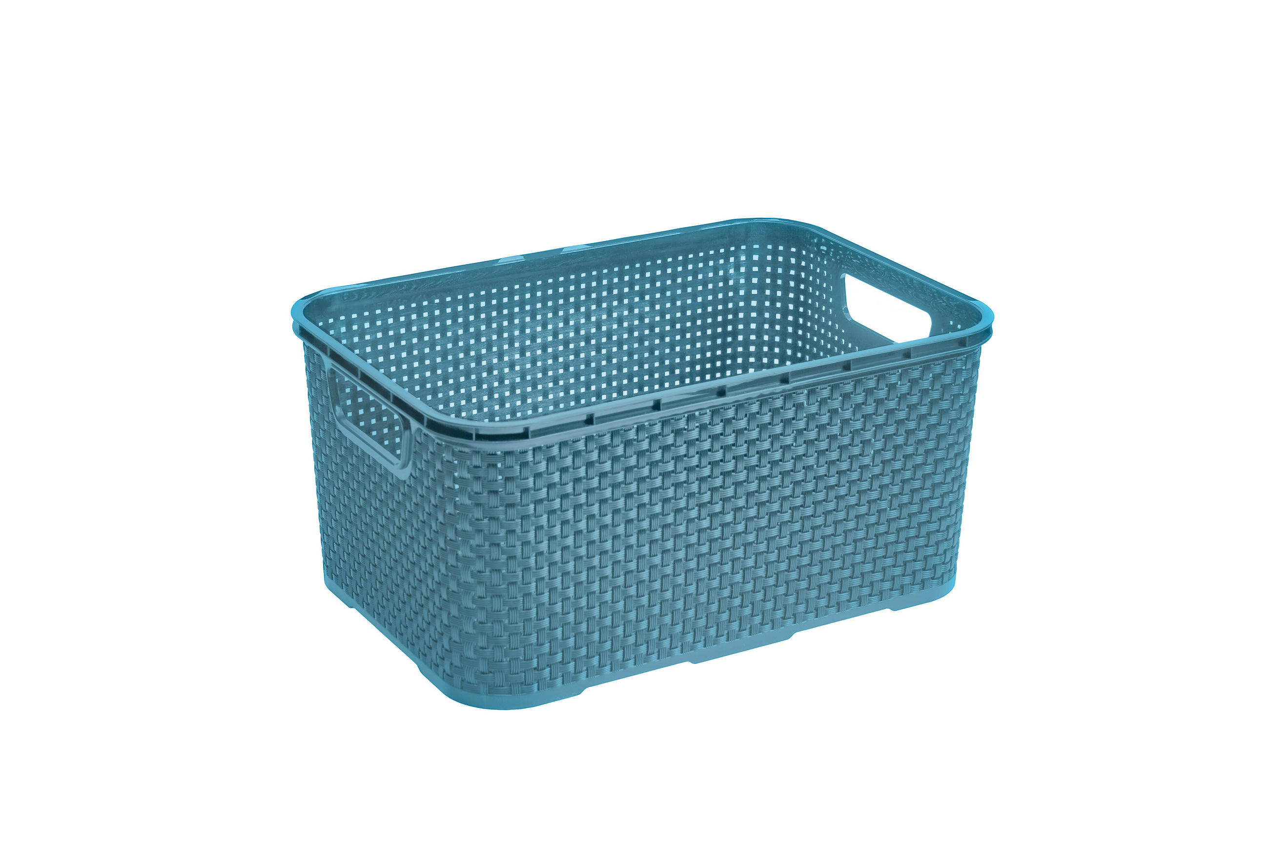 KOŠÍK NA DROBNOSTI, plast - modrá, Basics, plast (28,5/19,5/12,5cm) - My Baby Lou