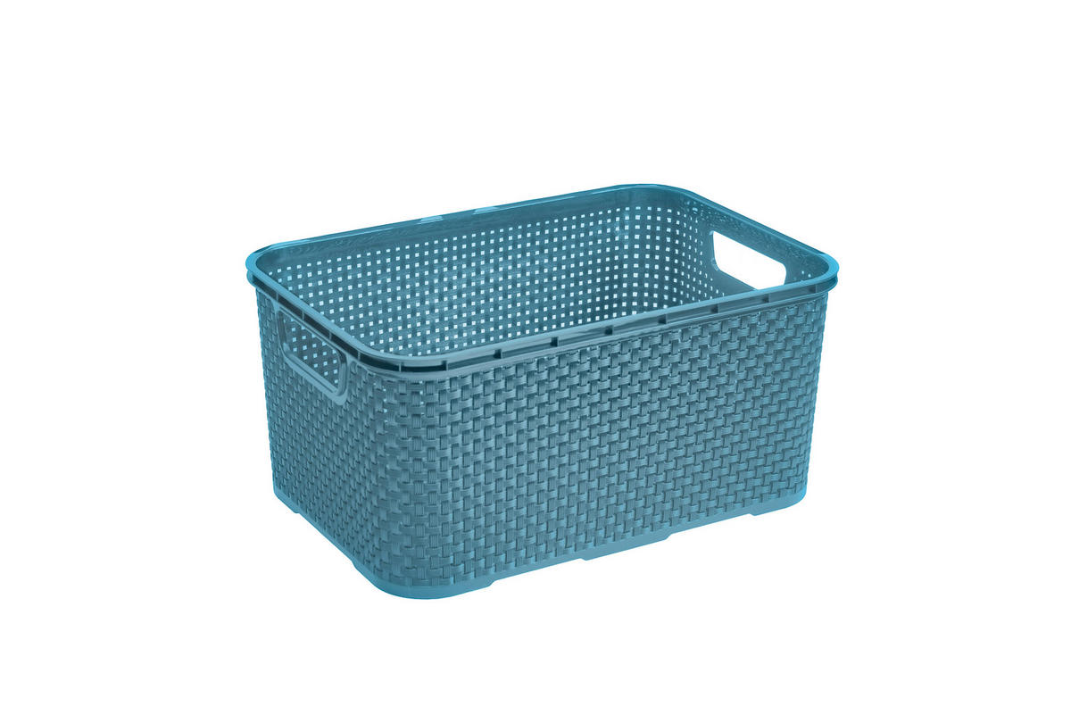 KOŠÍK NA DROBNOSTI, plast - modrá, Basics, plast (28,5/19,5/12,5cm) - My Baby Lou