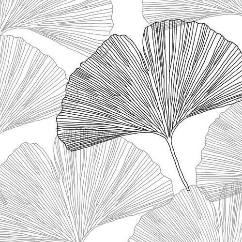 SERVIETTE  33/33 cm   - Schwarz/Weiß, Design, Papier (33/33cm) - PPD
