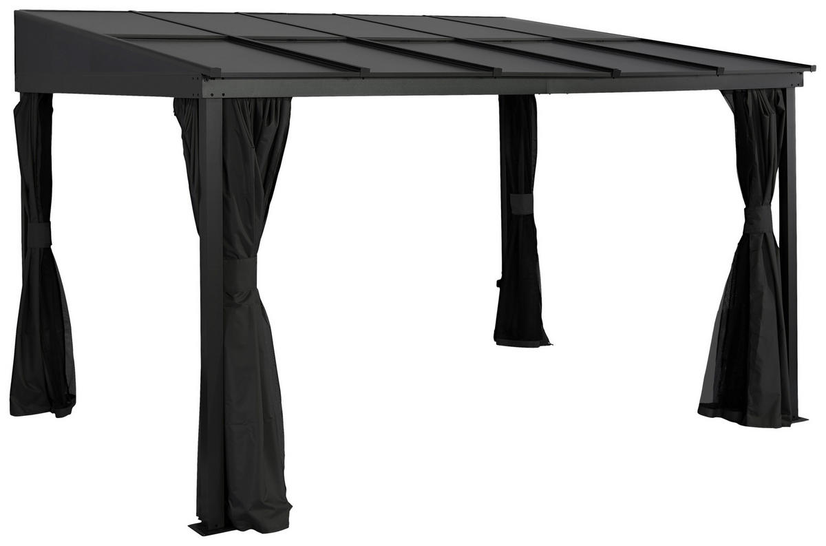 TERRASSENÜBERDACHUNG - Anthrazit, Basics, Metall (424/240/296cm) - Ambia Garden