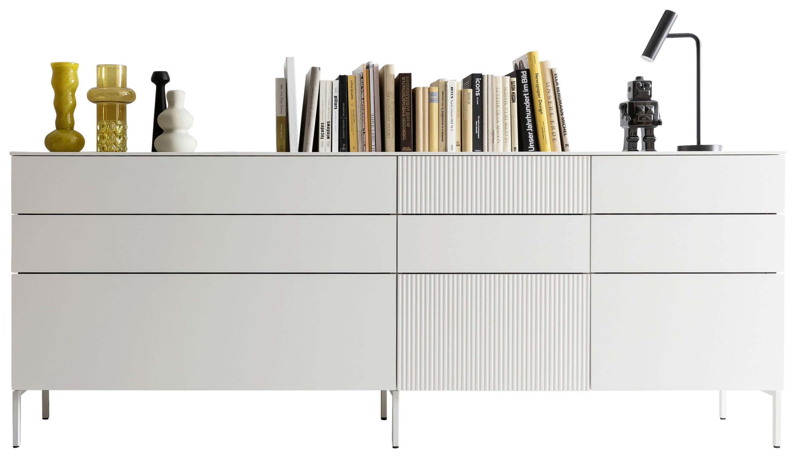 SIDEBOARD Weiß  240/91/45 cm  - Weiß, Design, Holzwerkstoff/Metall (240/91/45cm) - Schöner Wohnen