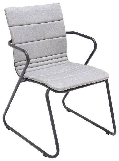 GARTENSTUHL Carbonstahl Schwarz, Hellgrau  - Hellgrau/Schwarz, Design, Textil/Metall (66,8/83,6/55,9cm) - Ambia Garden