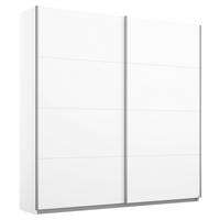 SCHWEBETÜRENSCHRANK Weiss  - Weiss/Alufarben, Modern, Holzwerkstoff/Metall (181/230/62cm) - Rauch Möbel