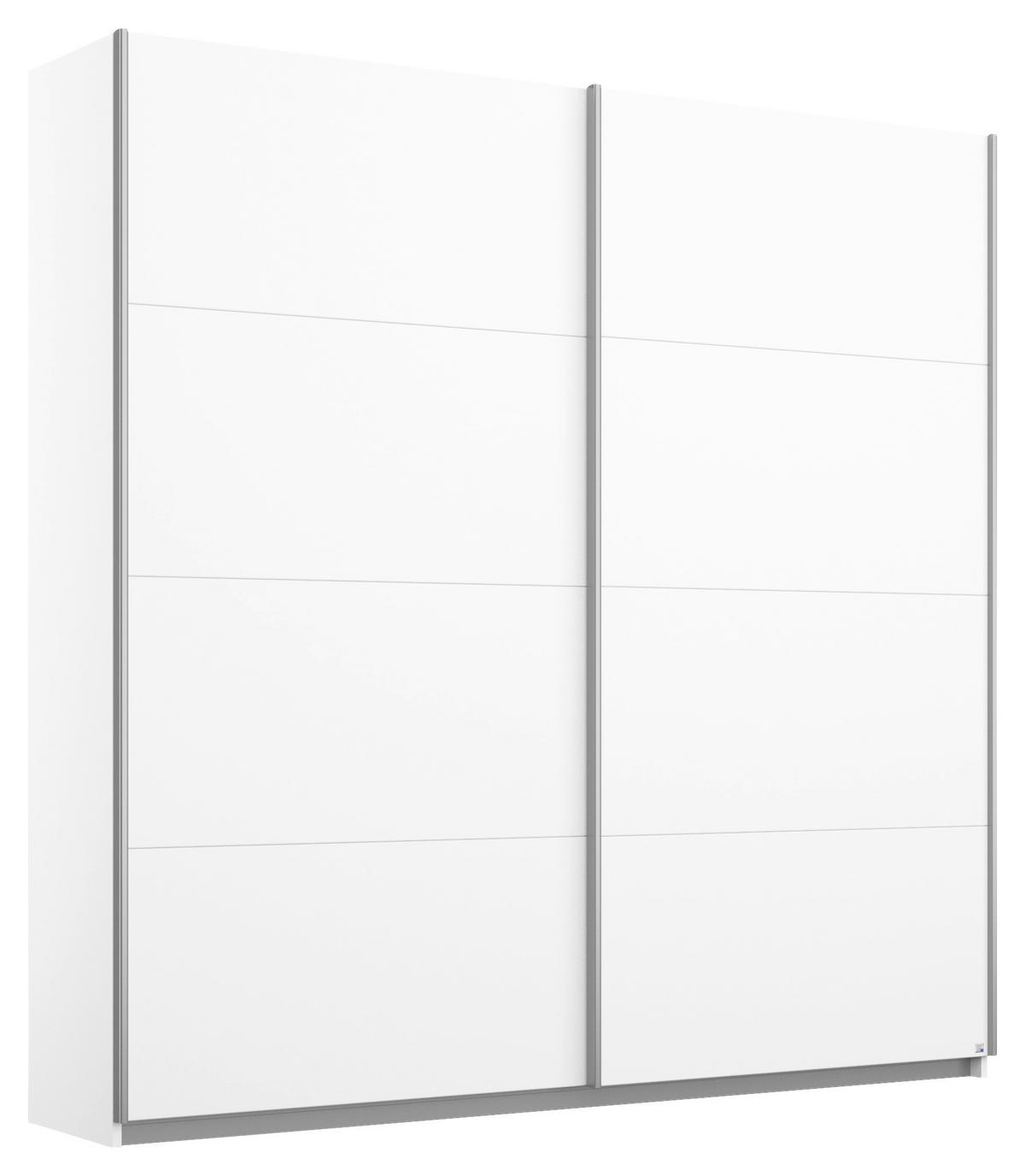 SCHWEBETÜRENSCHRANK Weiss  - Weiss/Alufarben, Modern, Holzwerkstoff/Metall (181/230/62cm) - Rauch Möbel