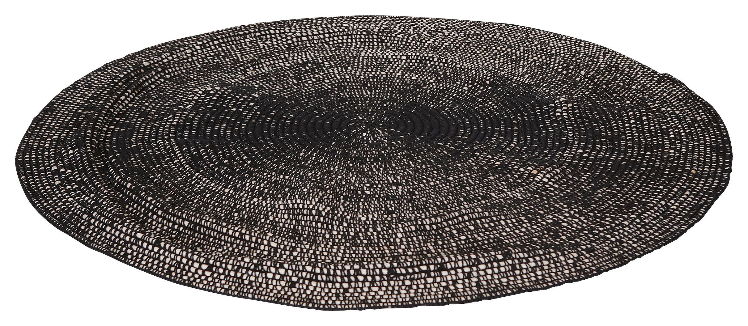 TEPPICH 150 cm Schwarz rund  - Schwarz, Trend, Textil (150cm)