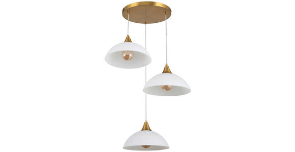 HÄNGELEUCHTE 66/150 cm  - Weiß, Trend, Glas/Metall (66/150cm) - Novel