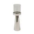 KERZENHALTER - Chromfarben/Nickelfarben, LIFESTYLE, Glas/Metall (9/29cm) - Ambia Home