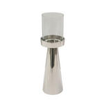 KERZENHALTER - Chromfarben/Nickelfarben, LIFESTYLE, Glas/Metall (9/29cm) - Ambia Home