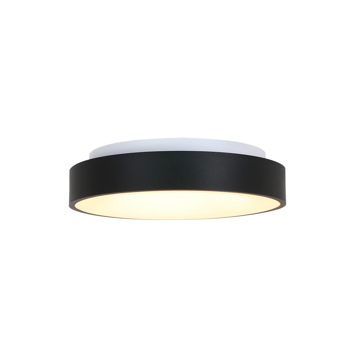 LED-DECKENLEUCHTE 38/9 cm   - Schwarz, Basics, Kunststoff/Metall (38/9cm)