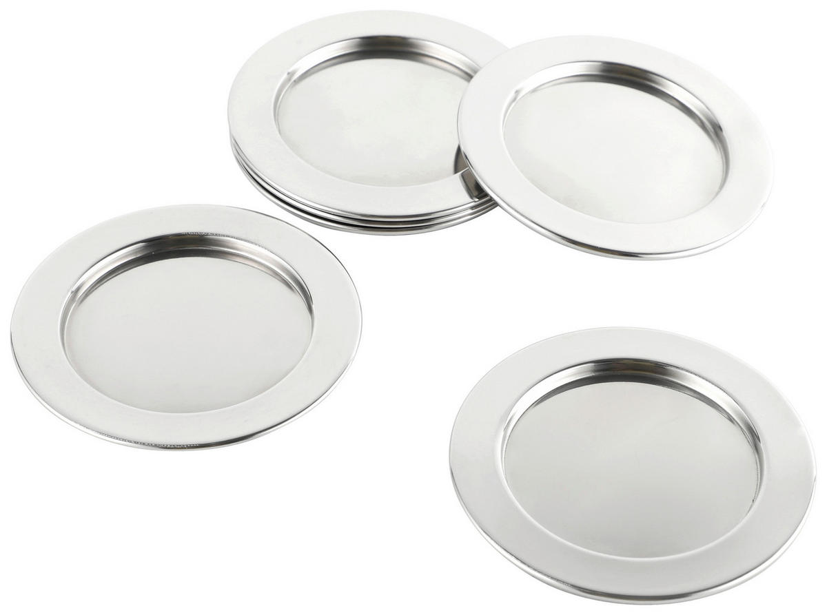 UNDERLÄGG 6 delar 10,9 cm - silver, Design, metall (10,9cm) - Echtwerk