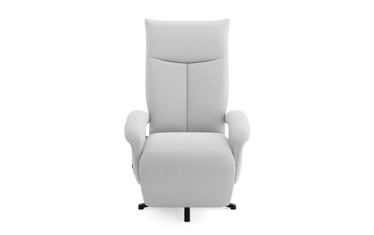 SESSEL in Flachgewebe Hellgrau  - Hellgrau/Schwarz, Modern, Textil/Metall (74/112/82cm) - Sit & More