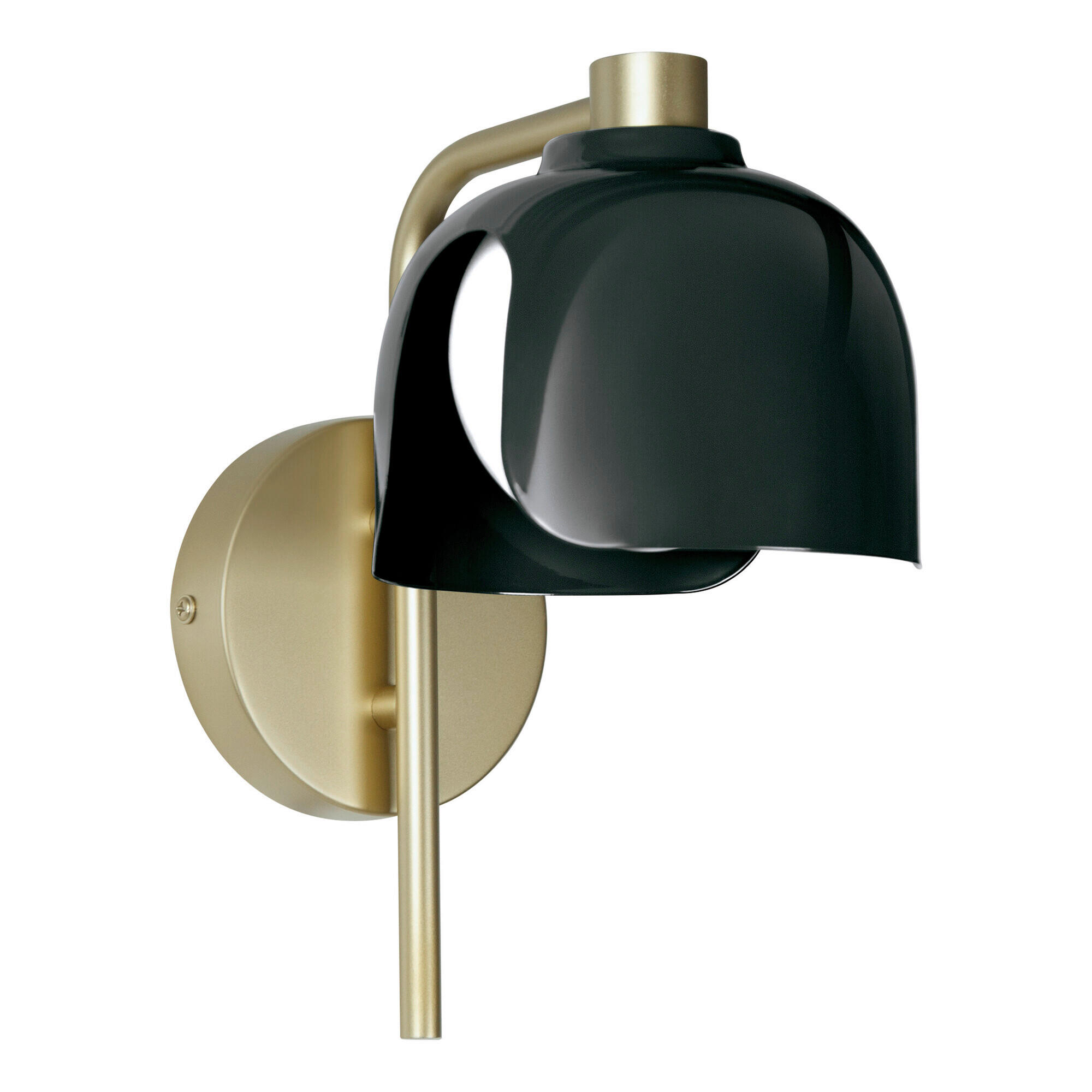 WANDLEUCHTE 13,5/21/24,5 cm   - Schwarz, Basics, Glas/Metall (13,5/21/24,5cm) - Osram