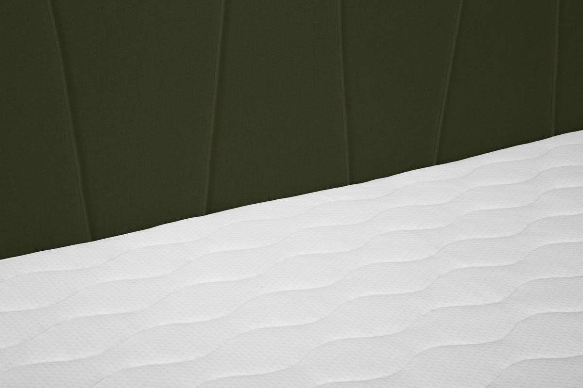 BOXSPRING-ÁGY 160/200 cm  sötétzöld  - fekete/sötétzöld, Modern, textil (160/200cm) - MID.YOU