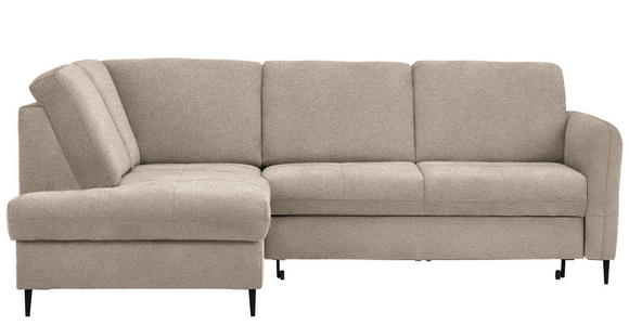 ECKSOFA  in Chenille Beige  - Beige/Schwarz, MODERN, Holz/Textil (184/241cm) - Carryhome