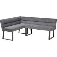 ECKBANK 150/190 cm Webstoff, Bouclé Dunkelgrau   - Dunkelgrau/Schwarz, KONVENTIONELL, Textil/Metall (150/190cm) - MID.YOU