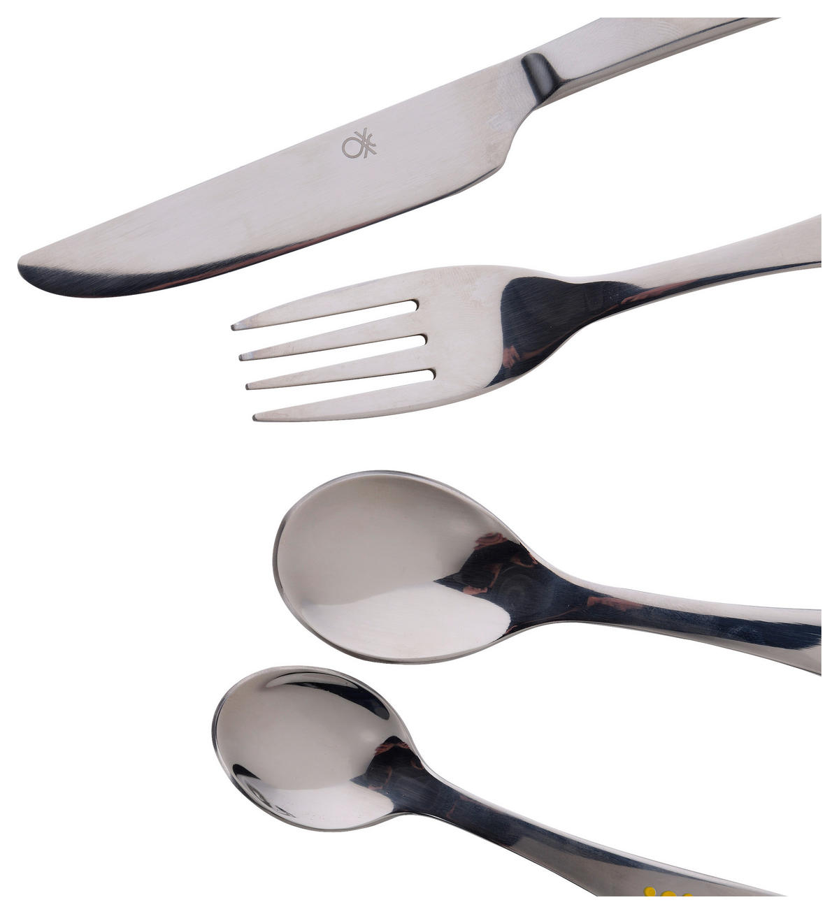 BESTECKSET RAINBOW  4-teilig  - Edelstahlfarben, Basics, Metall (13.3/20/2.7cm) - Benetton