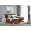 BOXSPRINGBETT 180/200 cm  in Cognac  - Chromfarben/Cognac, KONVENTIONELL, Kunststoff/Textil (180/200cm) - Voleo